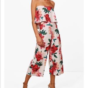 Boohoo floral two piece set
